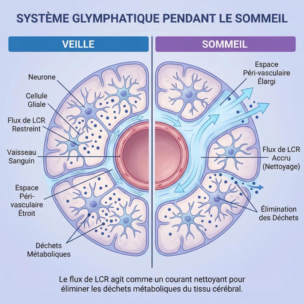 Le Système Glymphatique : Comment le cerveau se lave la nuit Le Système Glymphatique : Comment le cerveau se lave la nuit