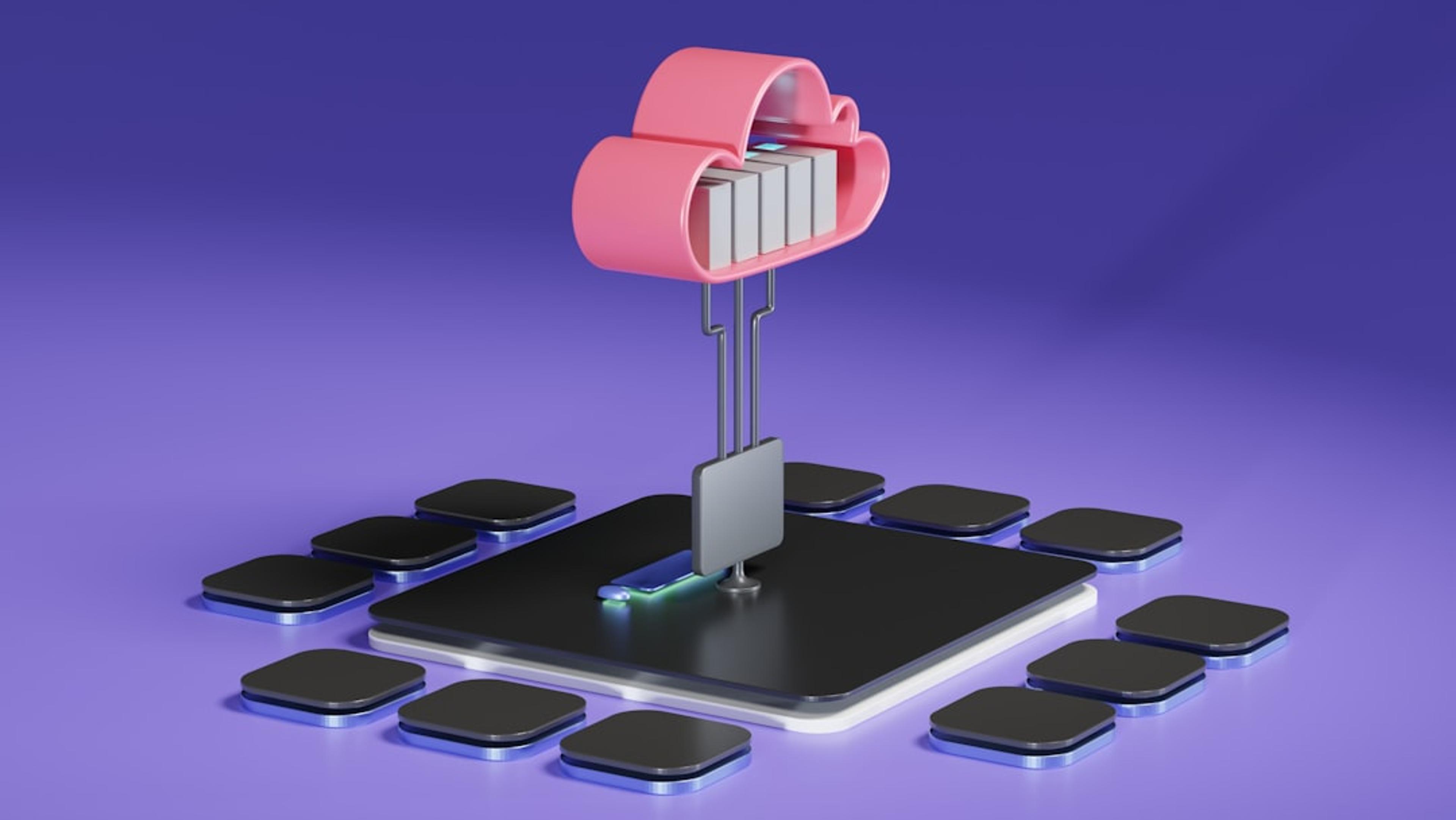 Network diagram concept for softphone provisioning