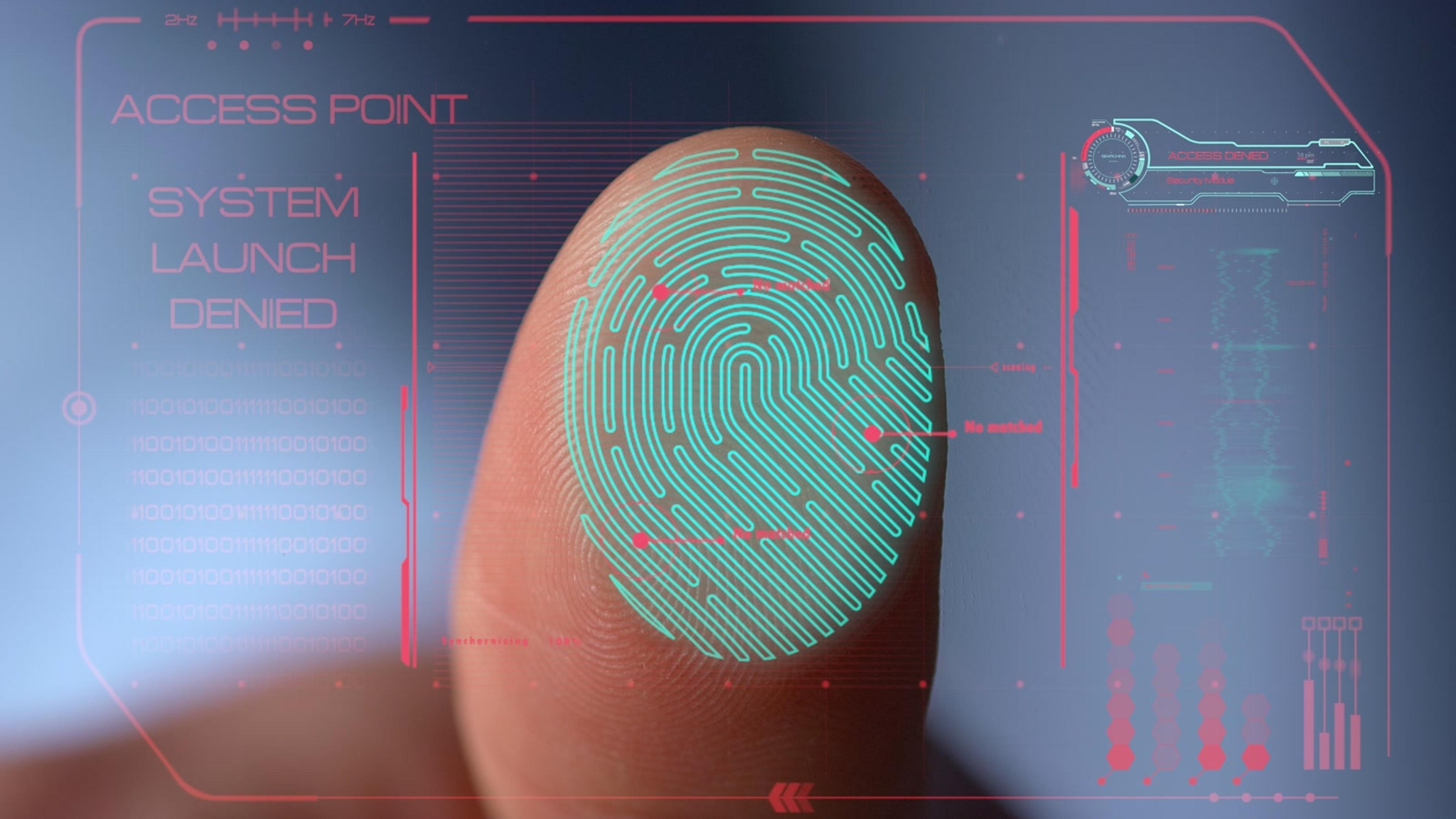 Fingerprint over an access-denied overlay — same-day offboarding and access revoke
