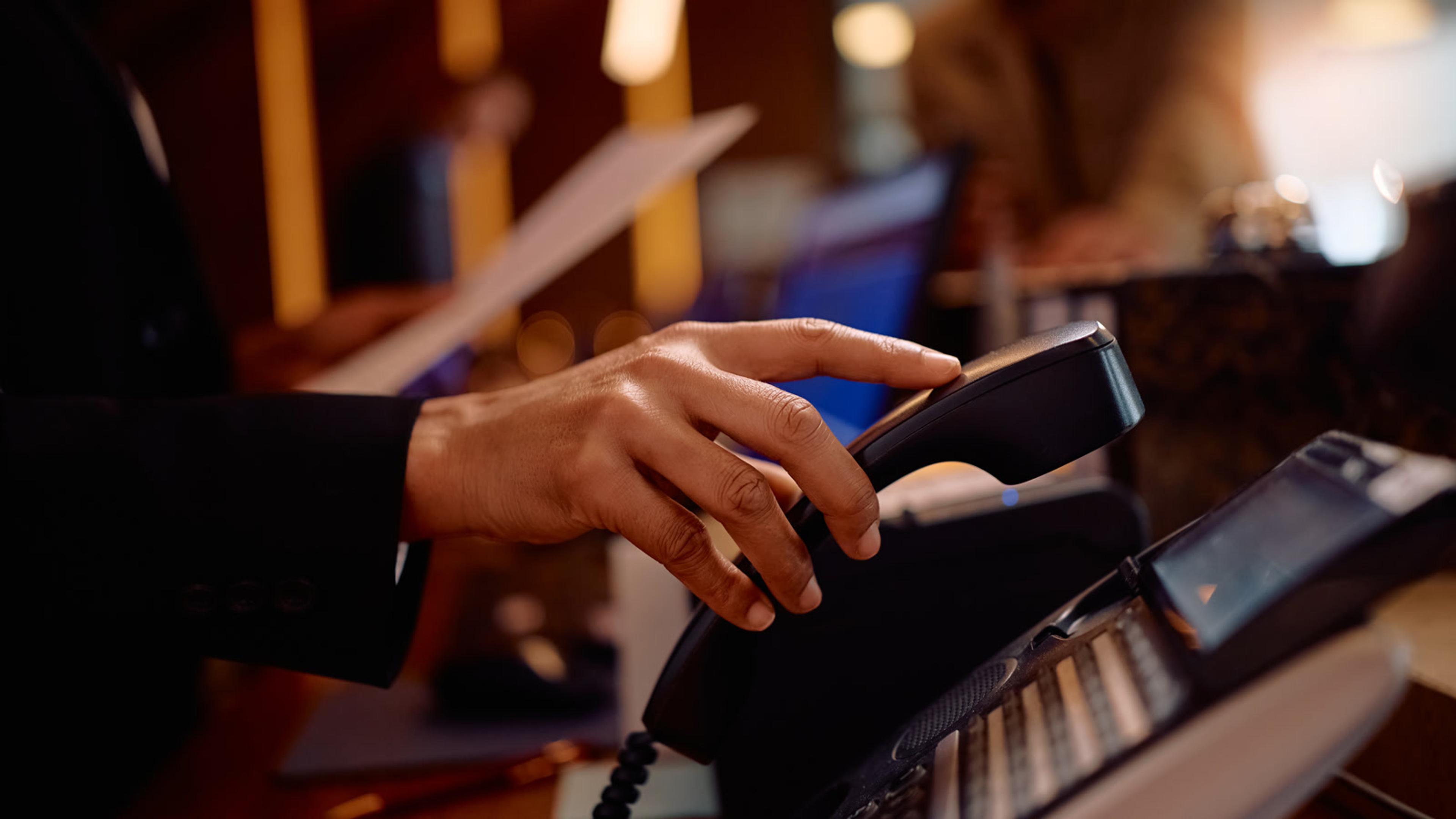 Office softphone on a laptop for a cloud-based phone system