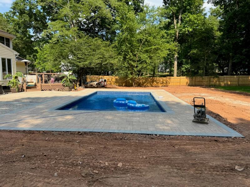Gray paver deck, Bridgewater NJ