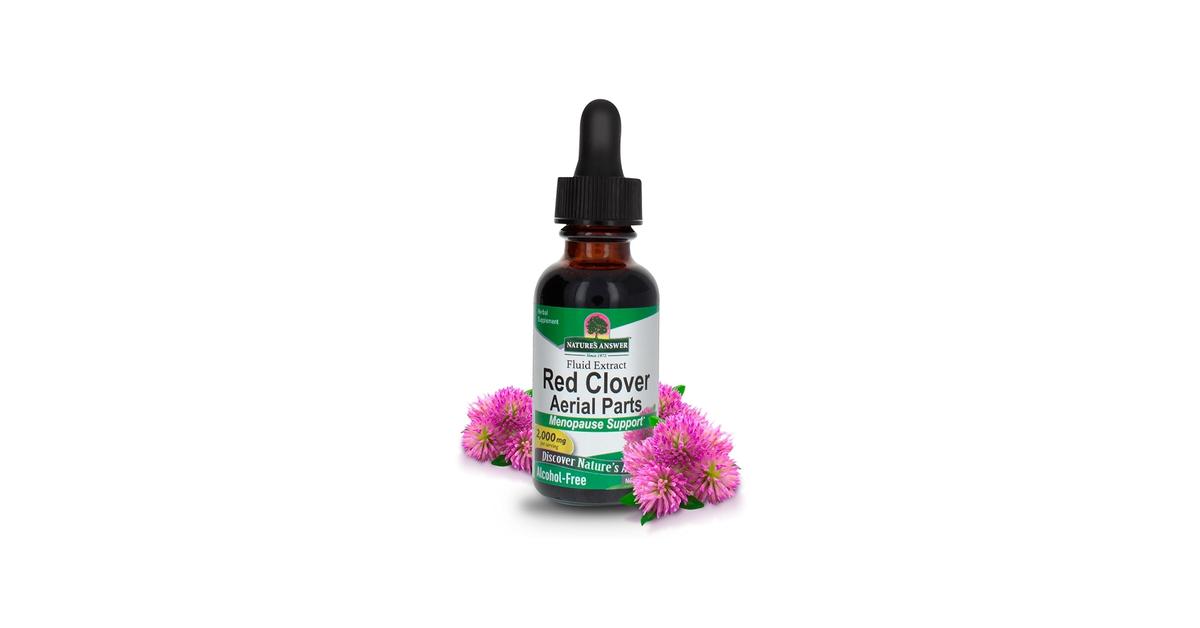 Amazon.com: Nature's Answer Red Clover Extract 1 Ounce - Alcohol Free, Women Wellness, Female Support Supplement with Daily Sevrings Extract, Kosher, Gluten Free, Made in USA : Health & Household