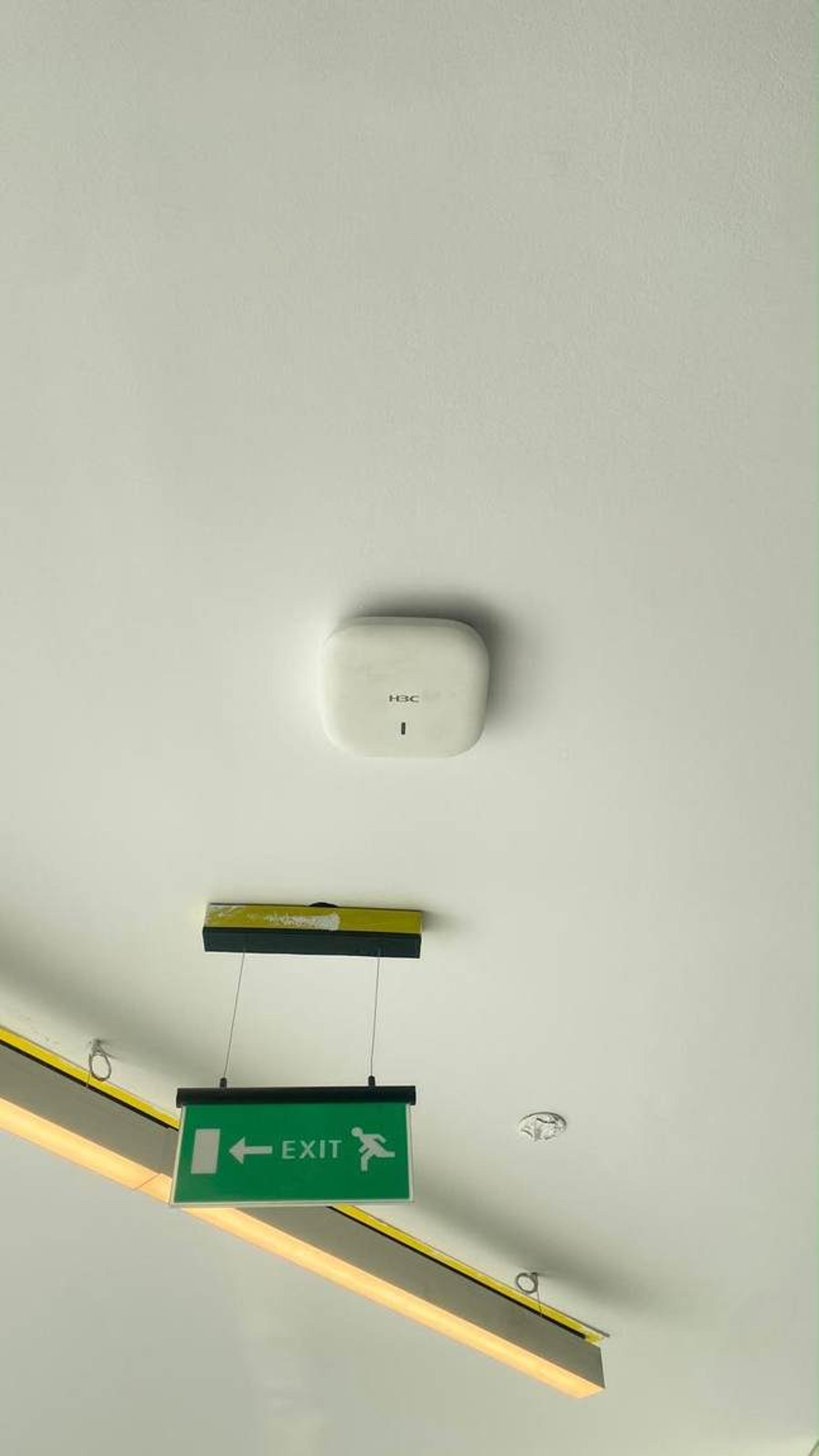 Ceiling access point and escape-route signage