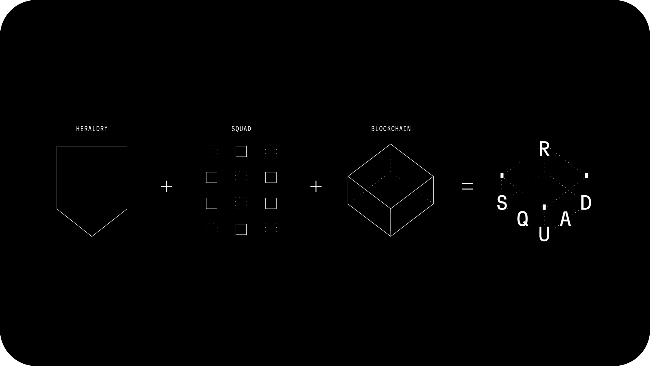 Blocks that form RSquad brand identity