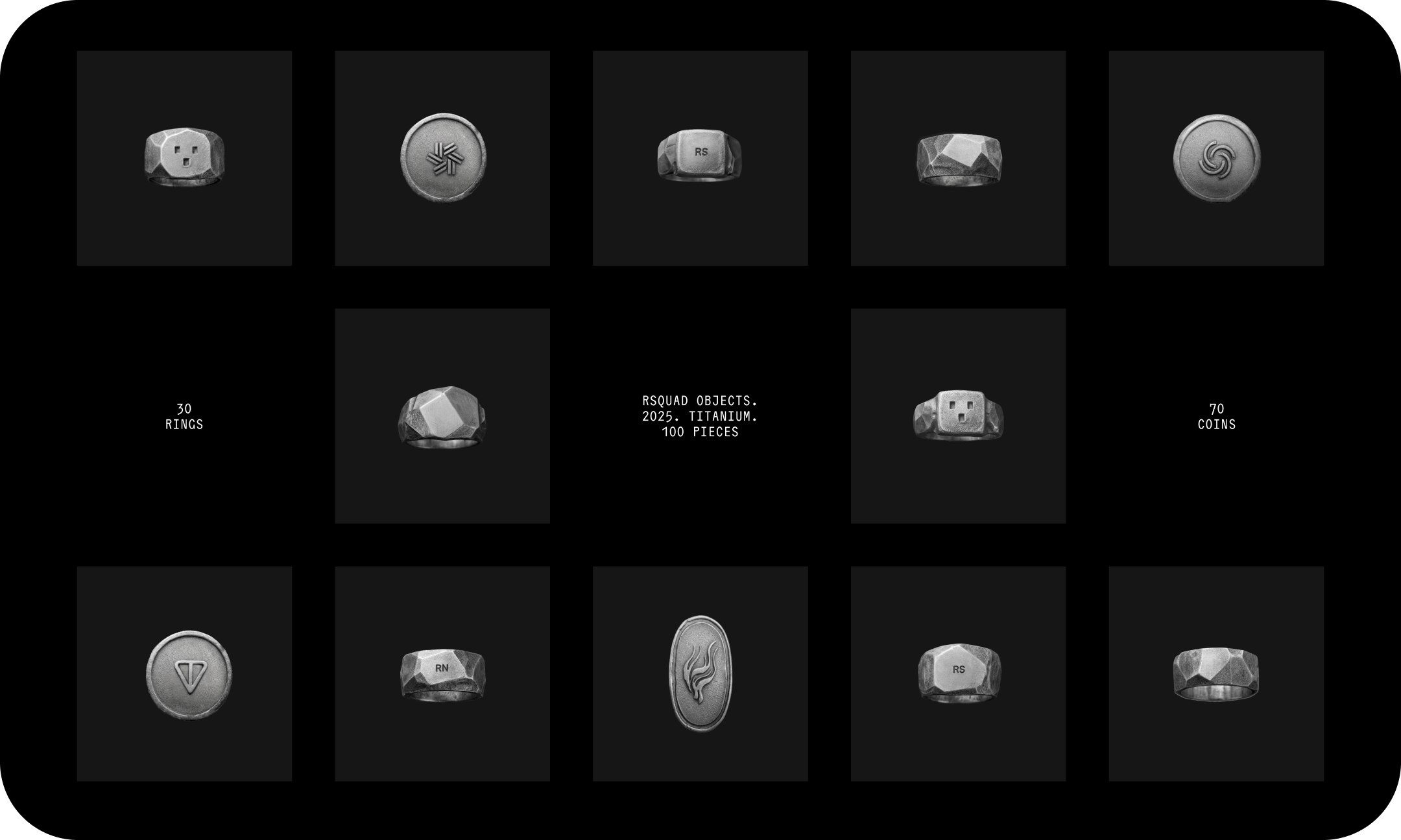 Rings as collectible merch for RSquad