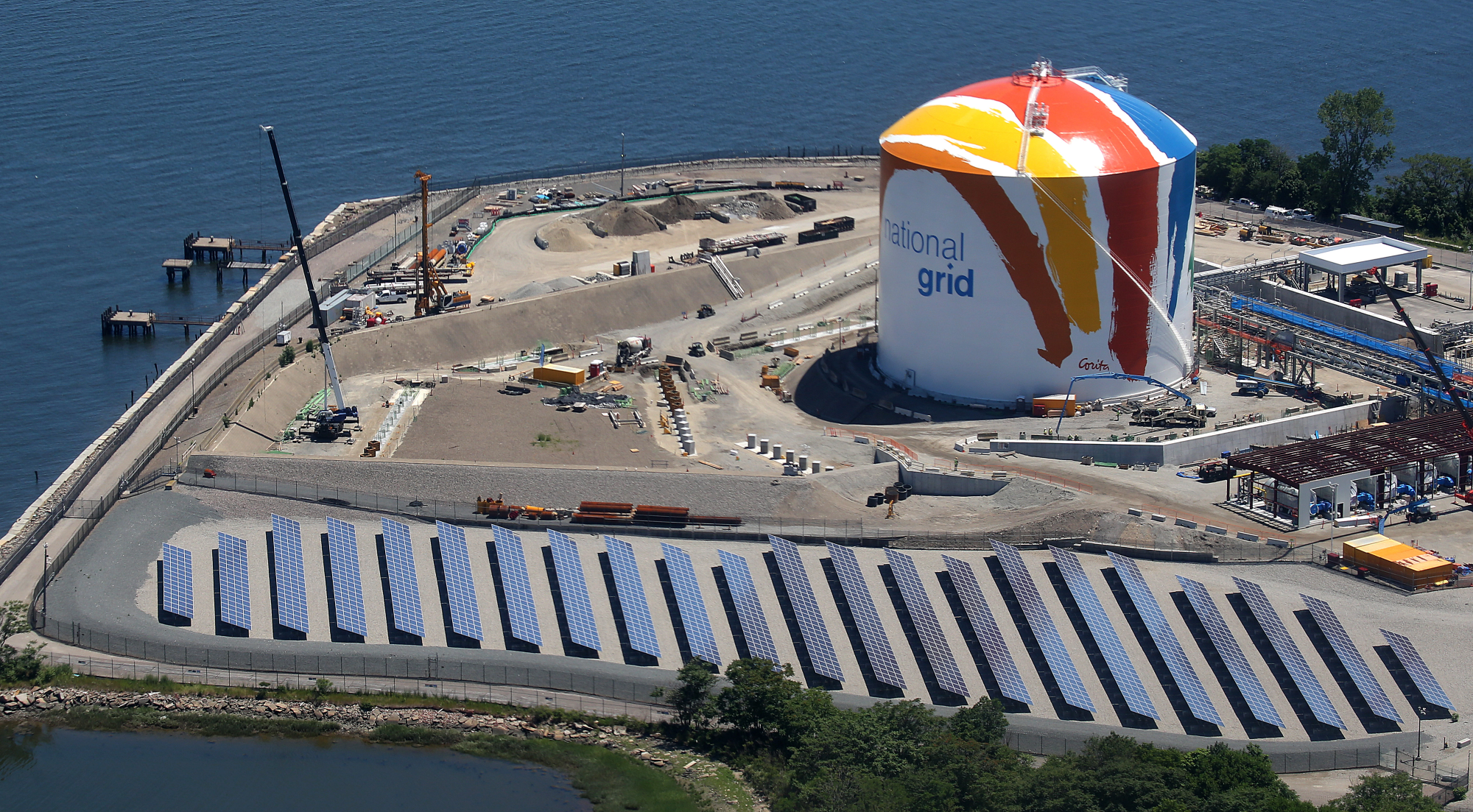 Electrical substation from the air