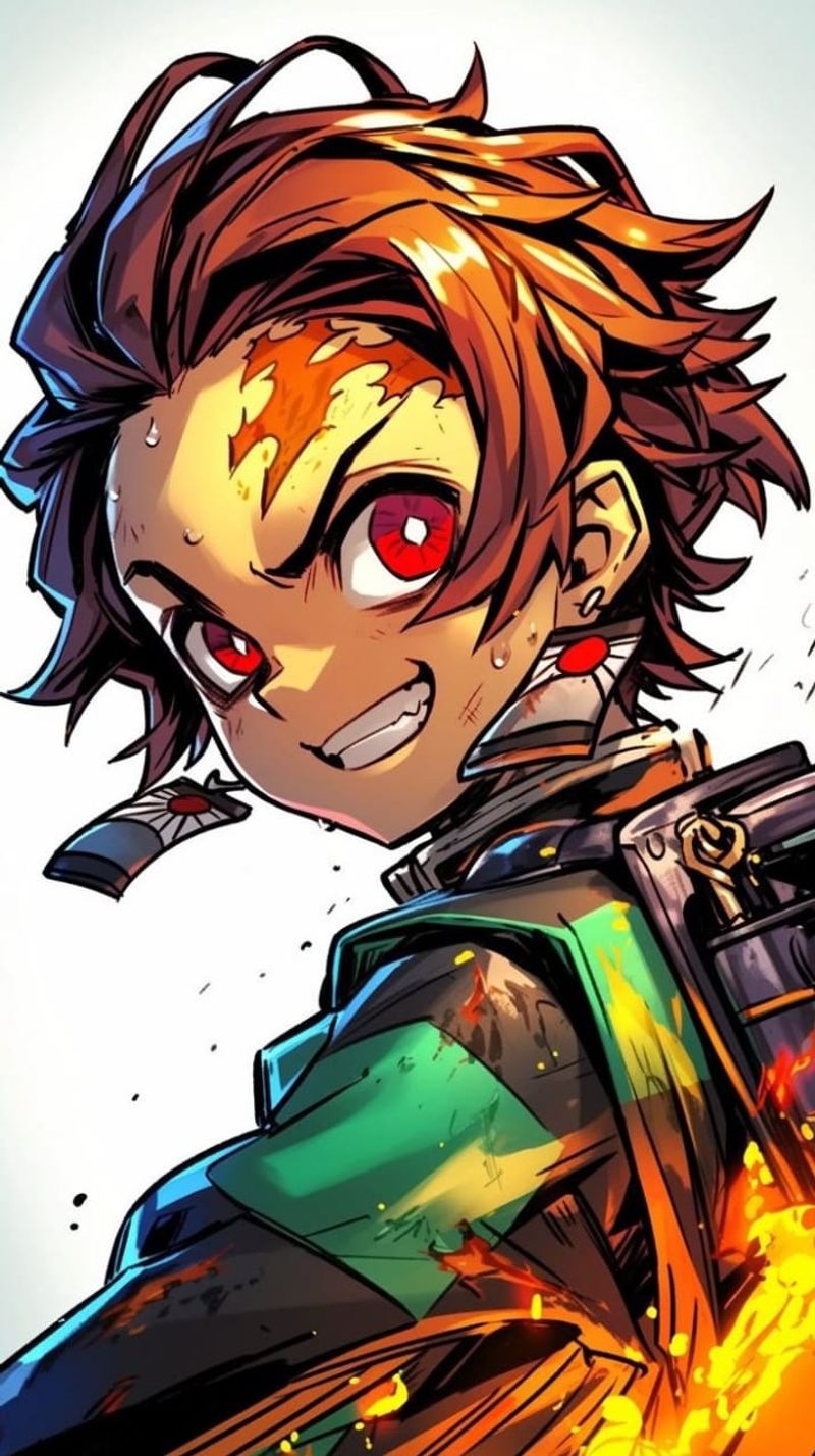 Placeholder pencil artwork: kamado tanjiro