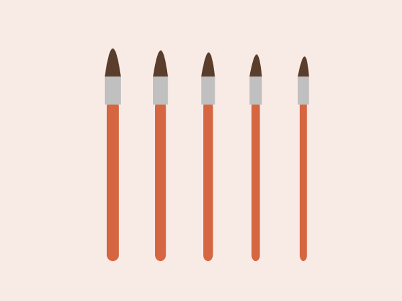 Placeholder illustration of Flat & Filbert Brush Pack