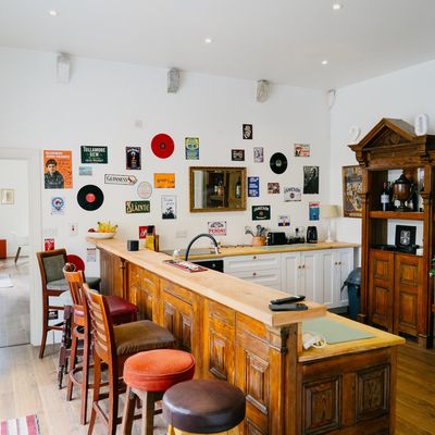 Modern kitchen with historical elements