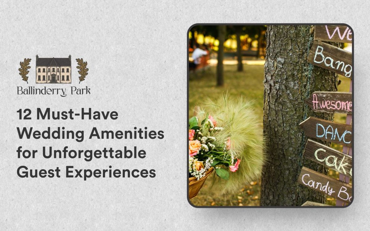 Wedding amenities at Ballinderry Park