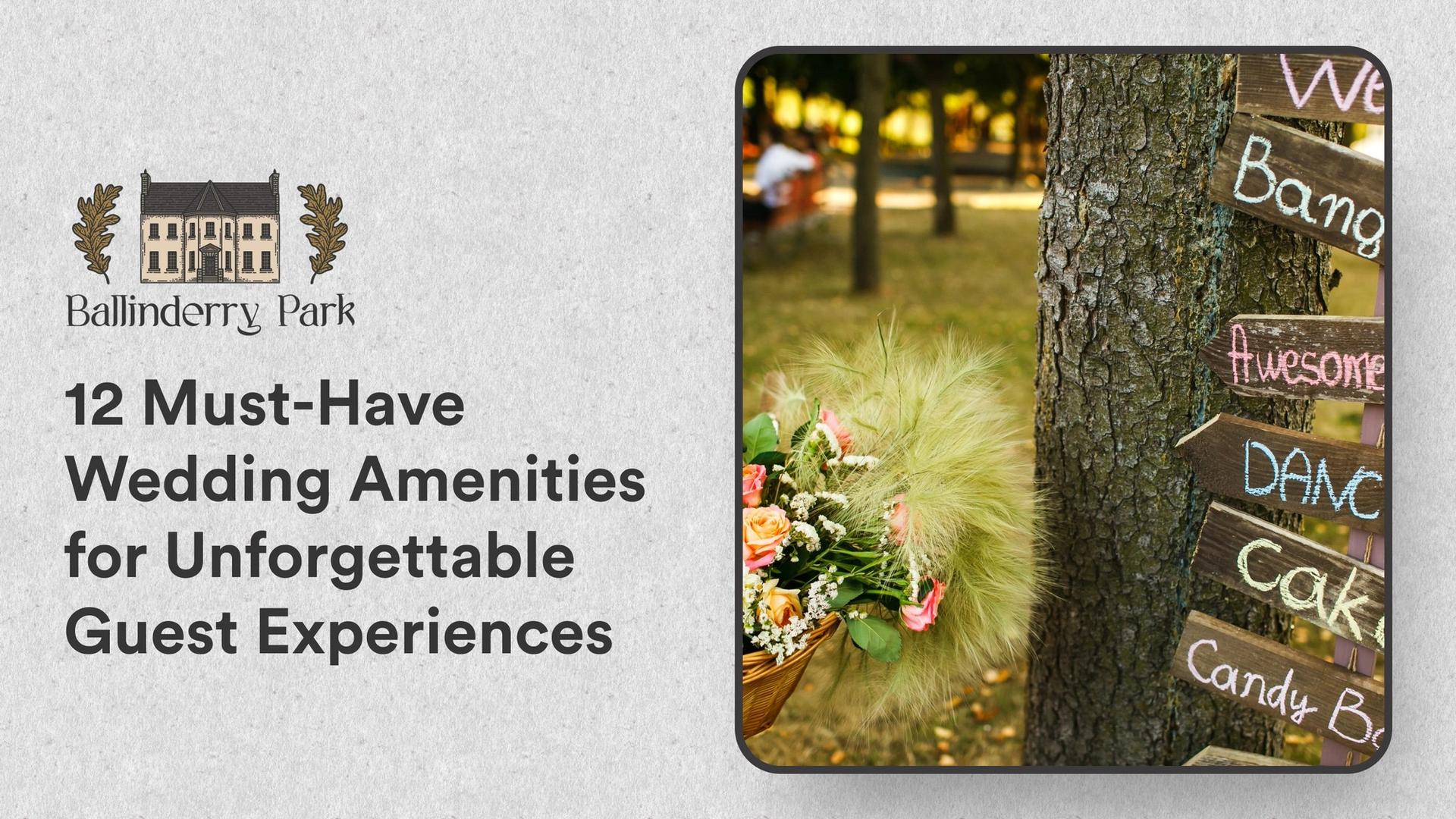 12 Must-Have Wedding Amenities for Unforgettable Guest Experiences - Ballinderry Park