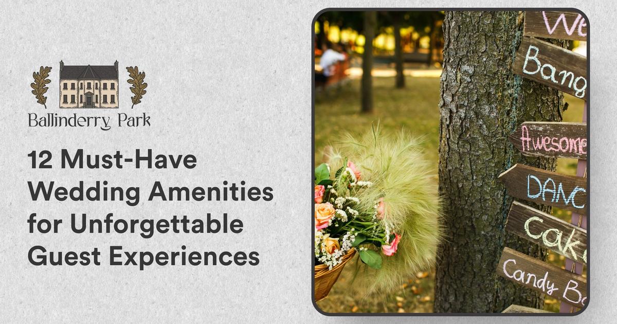 12 Must-Have Wedding Amenities for Unforgettable Guest Experiences - Ballinderry Park
