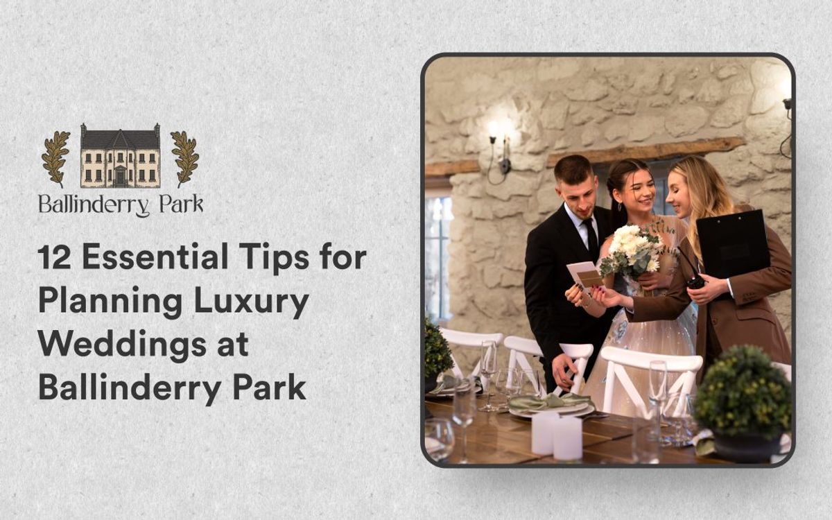 Luxury wedding setup at Ballinderry Park