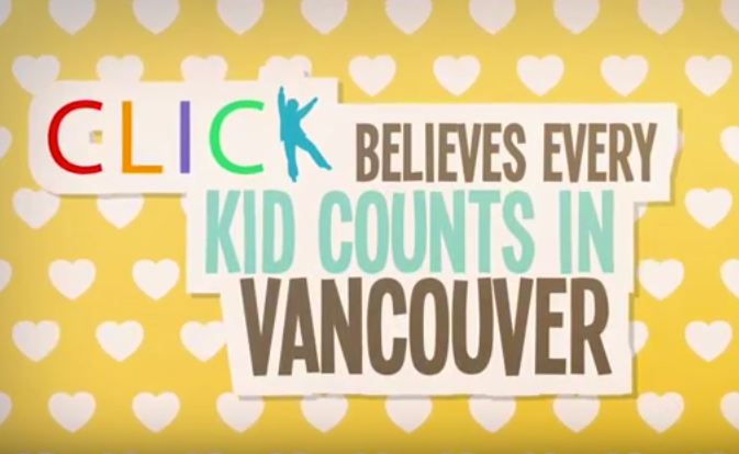 Title frame of CLICK's Every Kid Counts video for Inner City Kids Week 2016