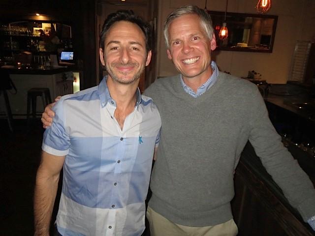 Café Medina's Robbie Kane with Streetfront's Trevor Stokes