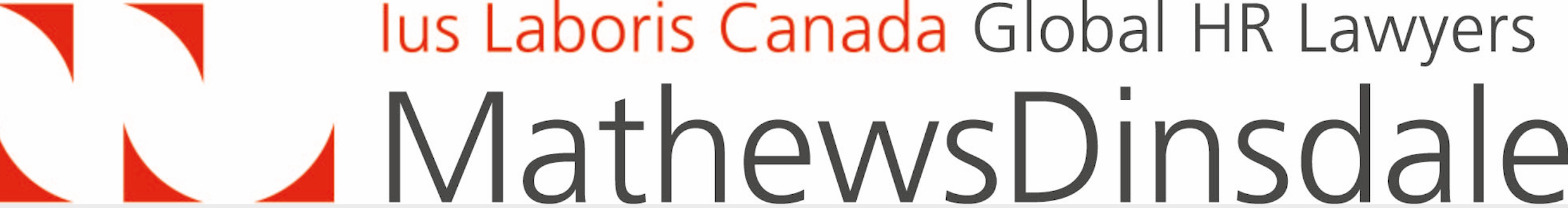 Mathews Dinsdale logo, Ius Laboris Canada global HR lawyers