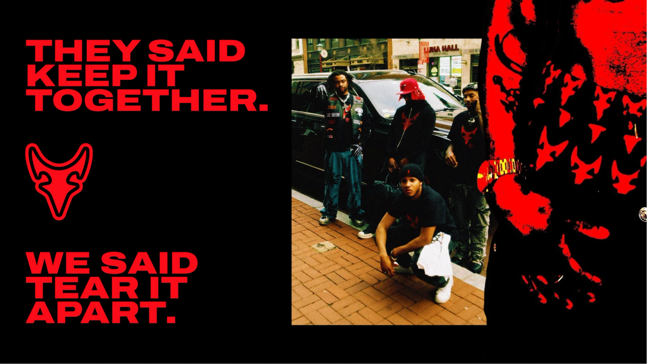 A D2R layout: "They said keep it together. We said tear it apart" and street photography