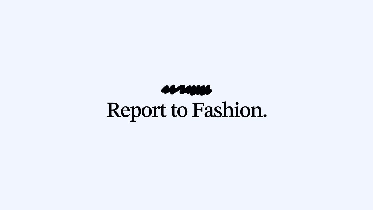 A title card reading "Report to Fashion" beneath the Inside Job scribble mark