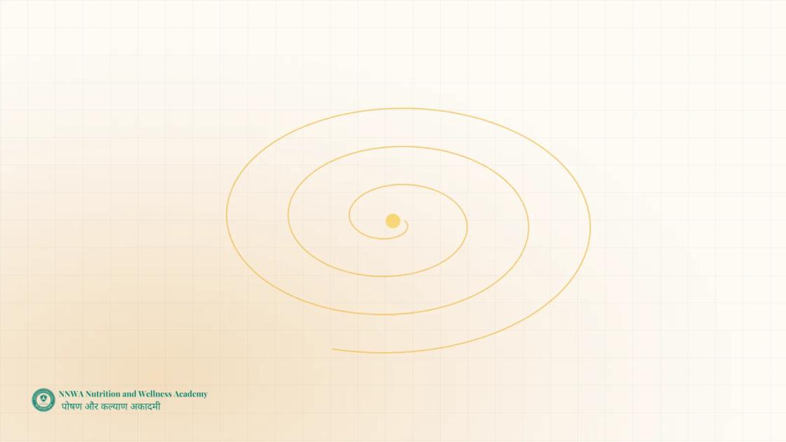 A slow brass spiral centred on a warm paper ground, with the NNWA wordmark in the corner.