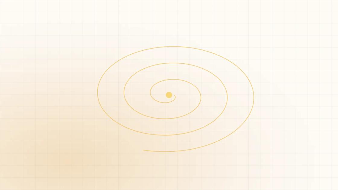 A slow brass spiral centred on a warm paper ground, with the NNWA wordmark in the corner.