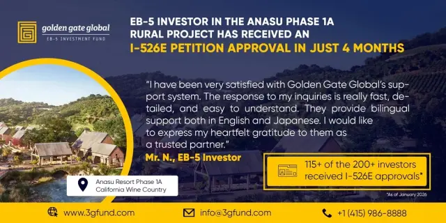 Golden Gate Global Announces Milestone 100+ I-526E Approvals for Anasu Phase 1A; Launches Phase 2 of California Wine Country EB-5 Project