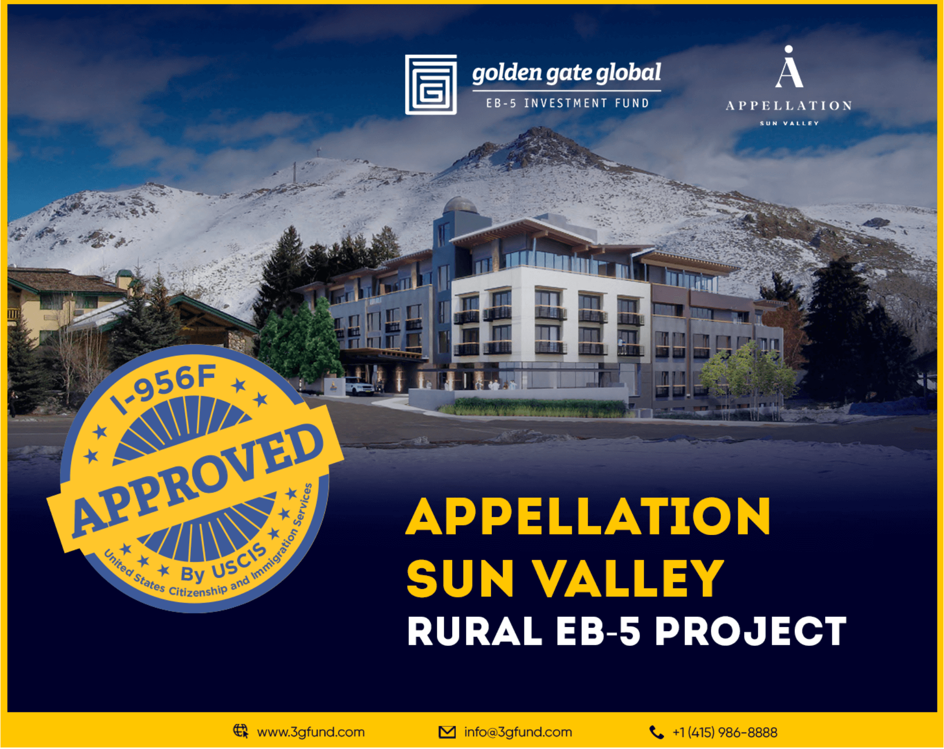 Appellation Sun Valley Rural TEA EB-5 Project Awarded Form I-956F Exemplar Application Approval