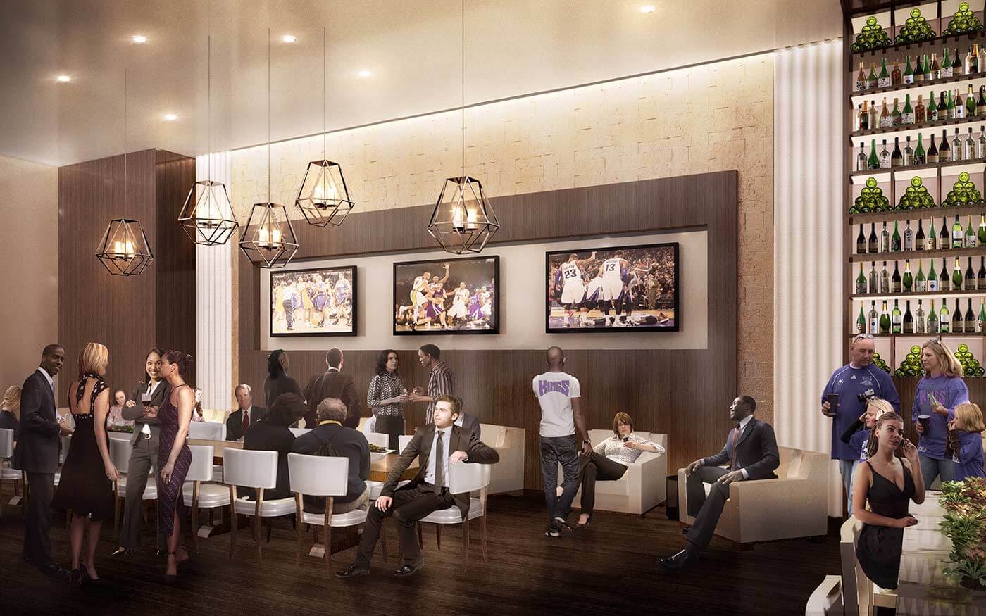 Club lounge back seating area