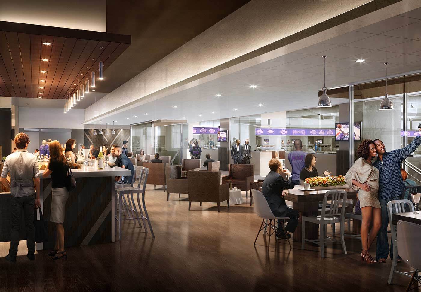 Suite Club lounge with bowl view