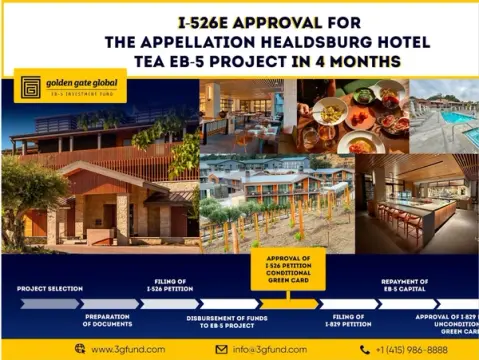 USCIS Approves Appellation Healdsburg Hotel EB-5 Petition in Record Four Months