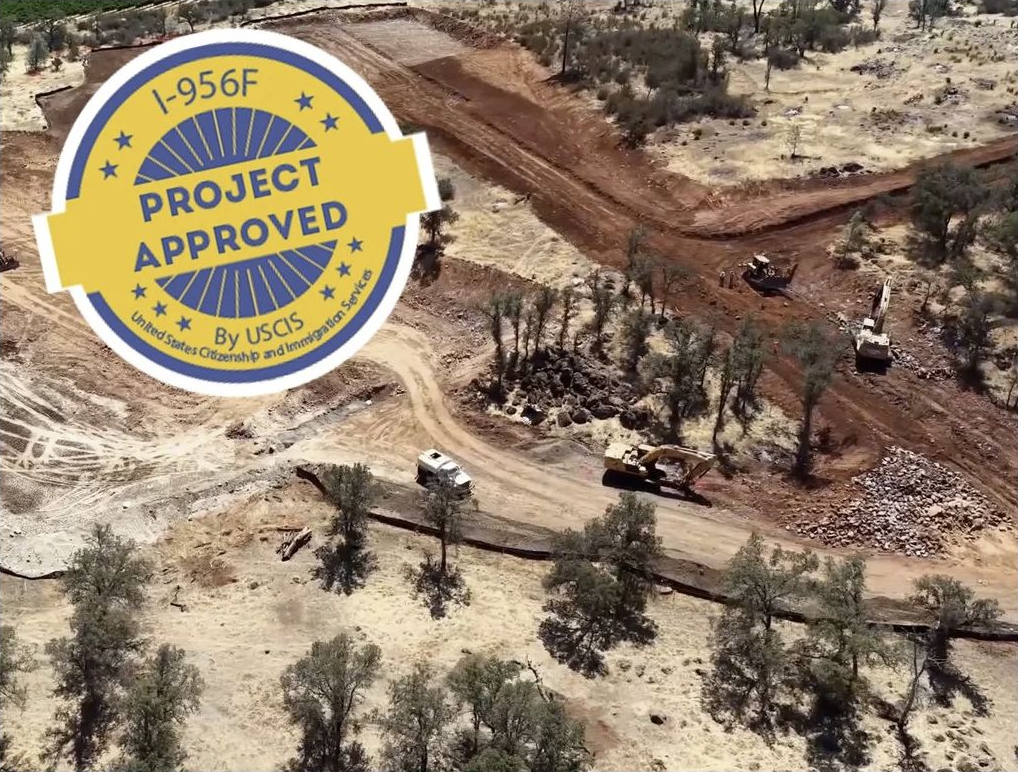Anasu construction site with I-956F project approved emblem