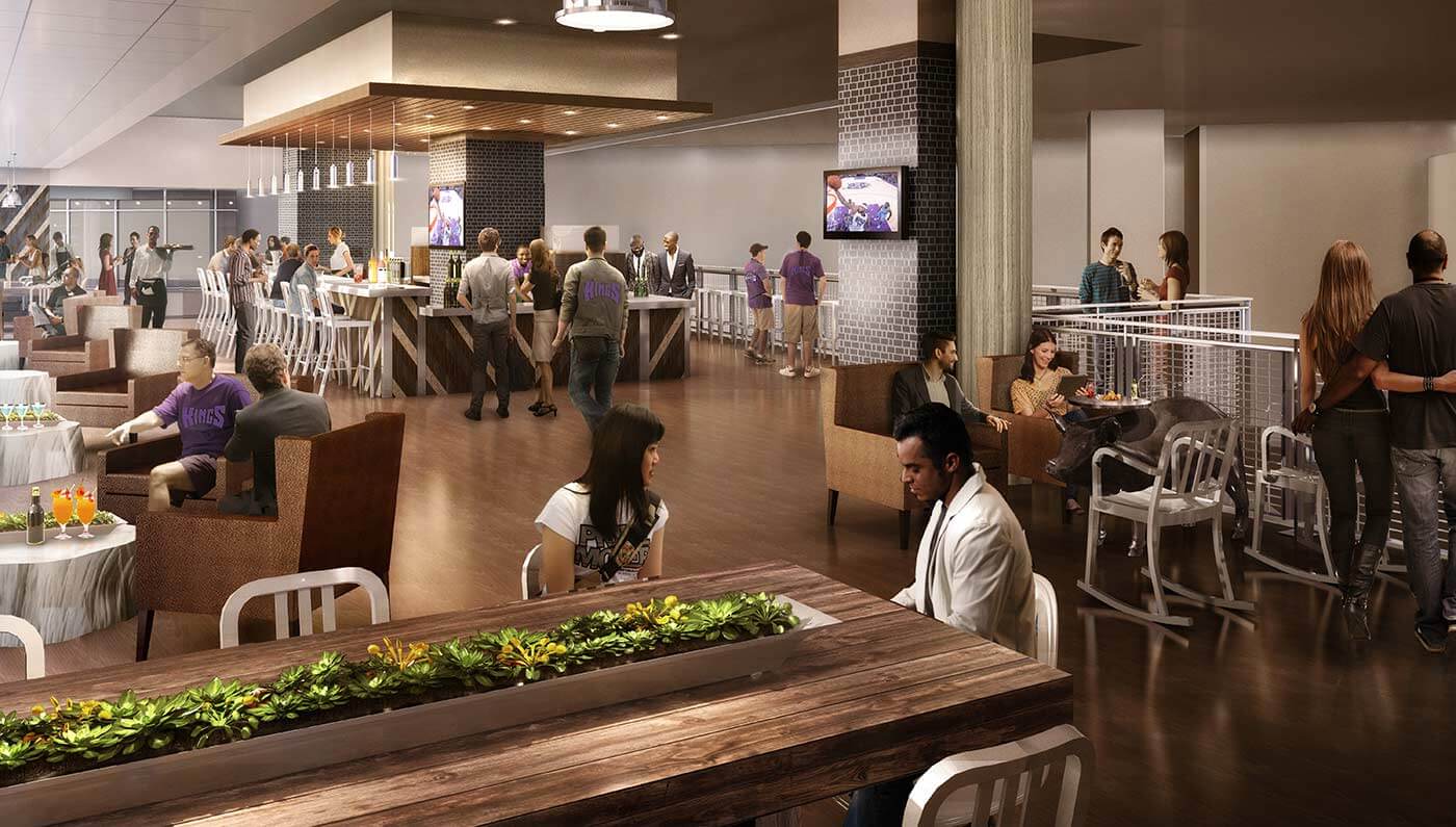 Suite Club central bar lounge seating