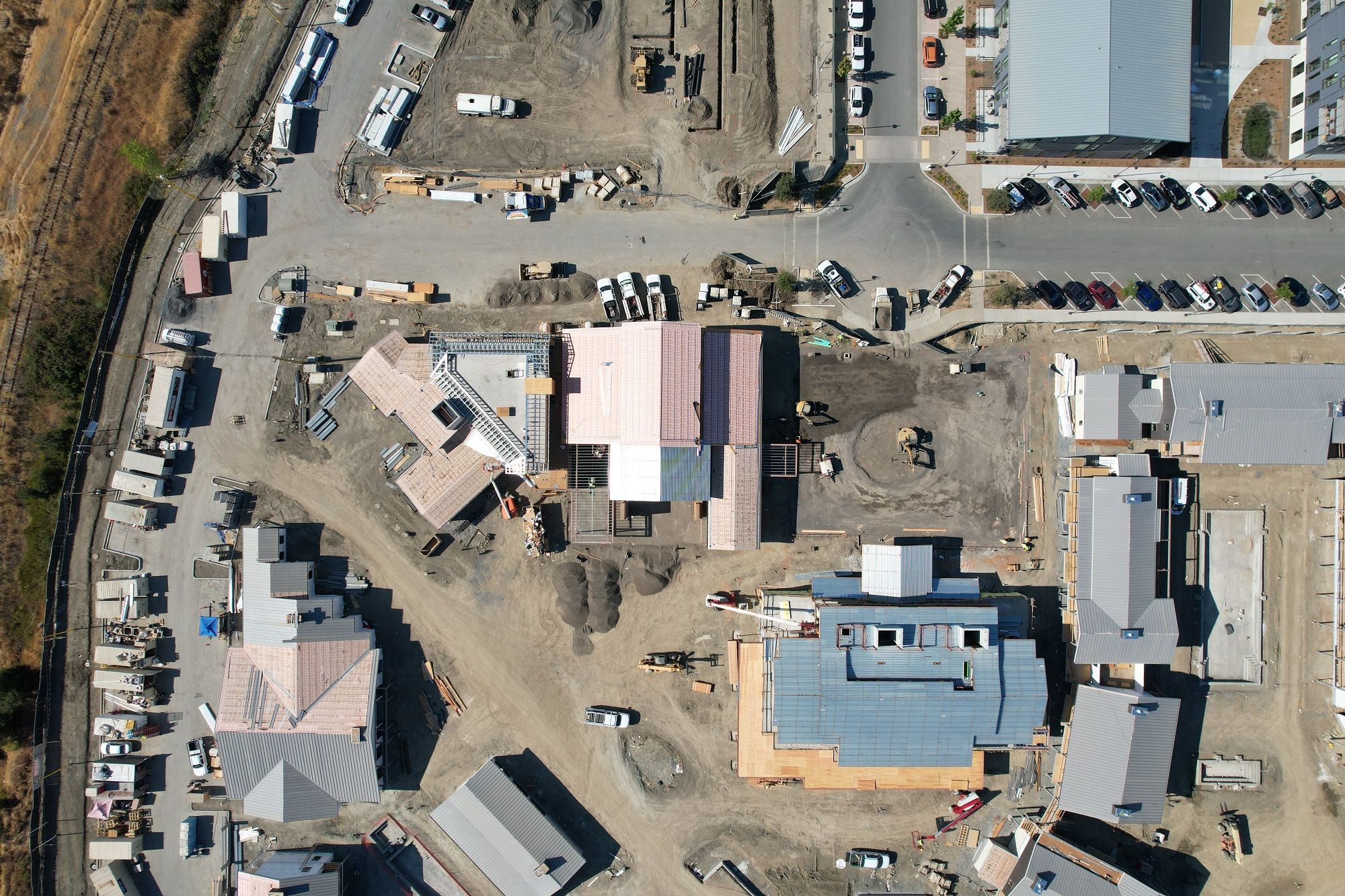 Aerial view of the Appellation Healdsburg construction in progress showing 65%+ completion 4