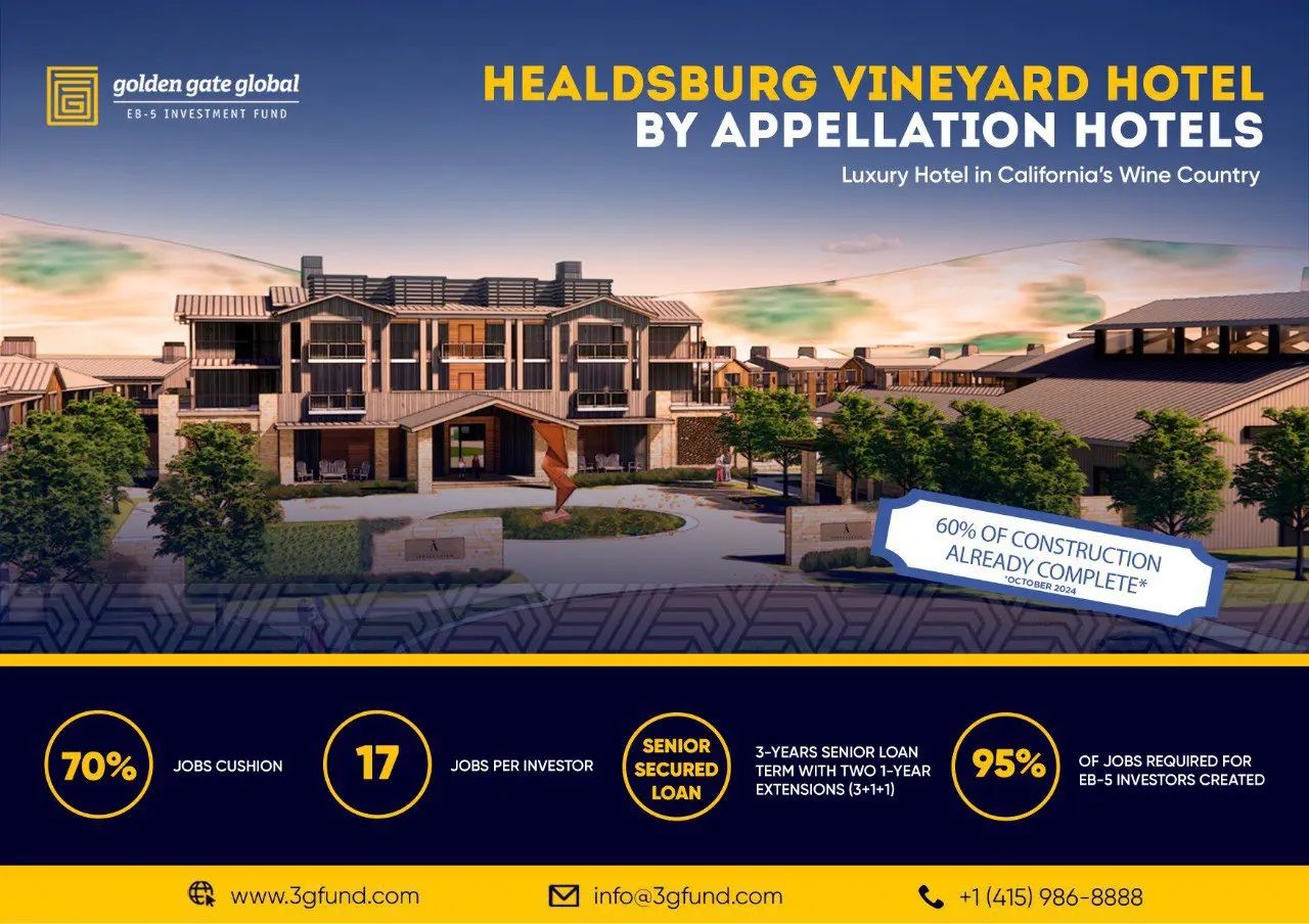 Golden Gate Global Announces New EB-5 Project: Appellation Healdsburg