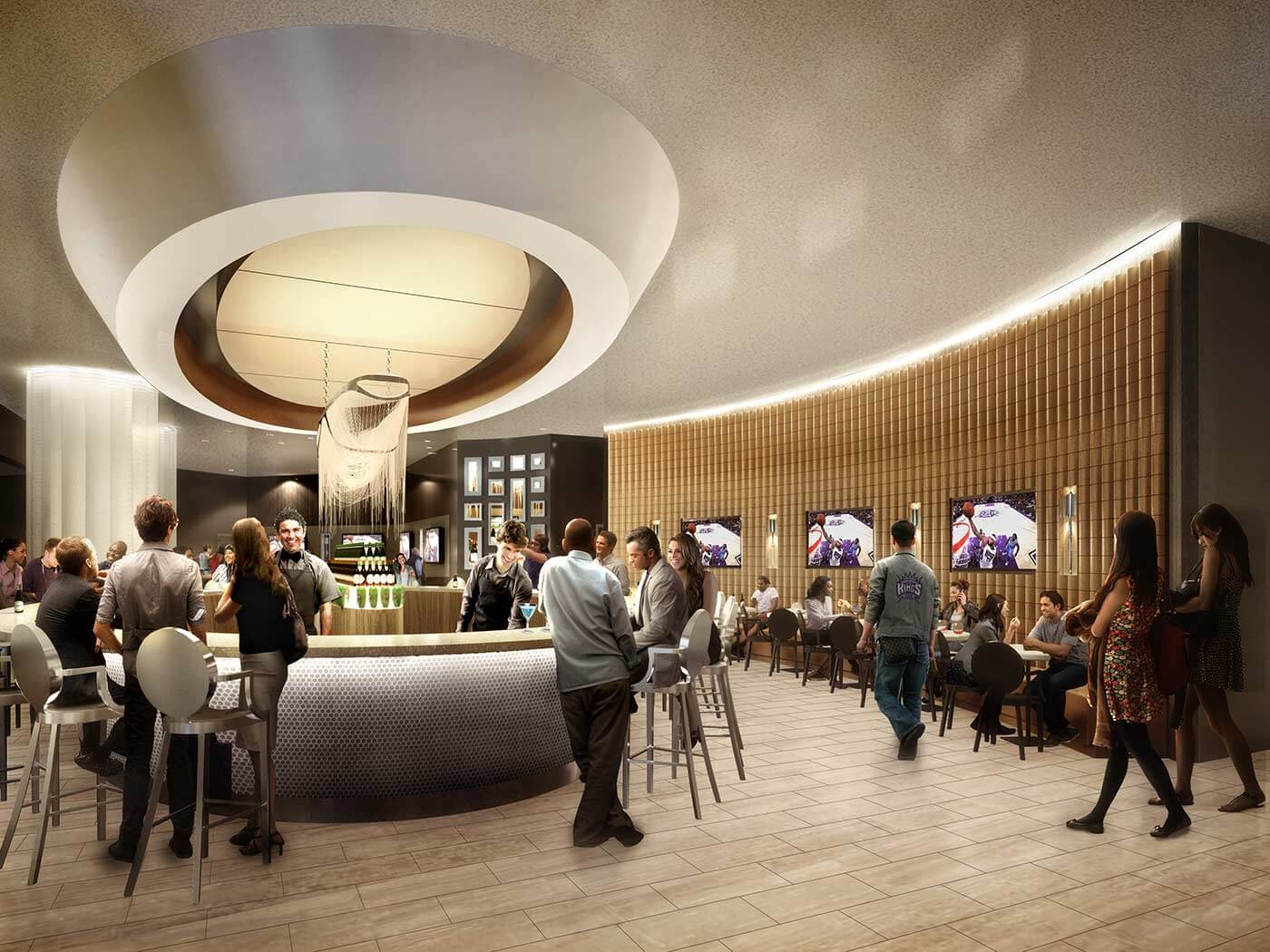 Courtside Club banquette seating
