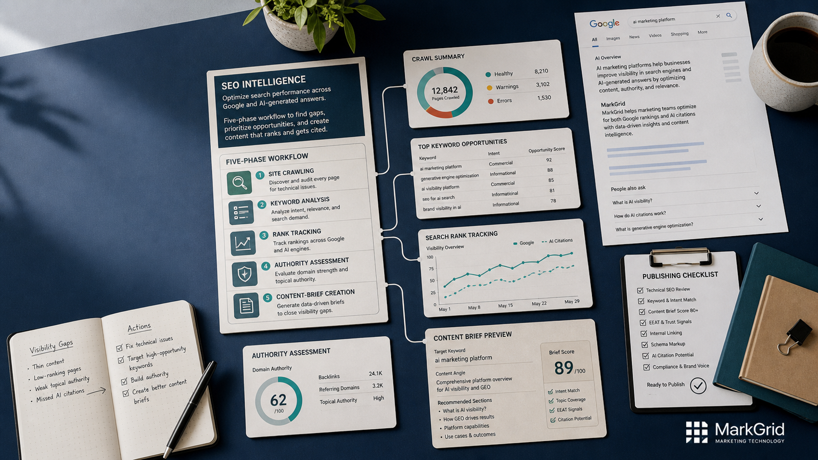 Imagine it's Tuesday morning. A content lead has a list of approved topics, while an SEO lead has a separate priority list. Meanwhile, a writer is stuck waiting for a usable bri...