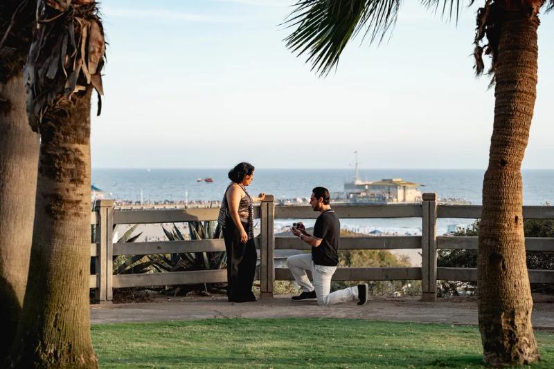 Palisades Park Proposal Above Santa Monica Pier – surprise proposal at Palisades Park, Los Angeles