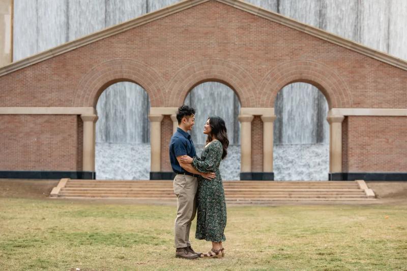 Waterwall Park Proposal in Uptown Houston – surprise proposal at Hines Waterwall Park, Houston