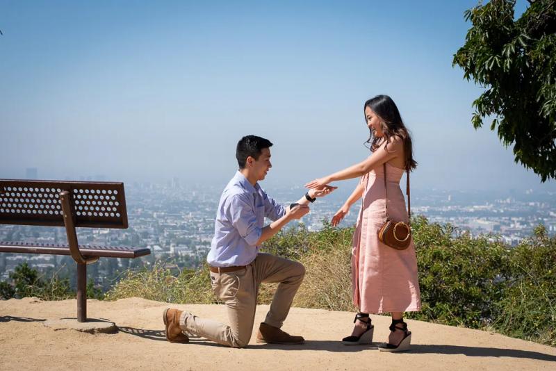 Kyle's Skyline Griffith Observatory Engagement Proposal – surprise proposal at Griffith Observatory, Los Angeles