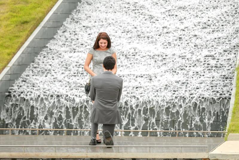 Houston Proposal Photography| Lucas and Mariana – surprise proposal at McGovern Centennial Gardens, Houston