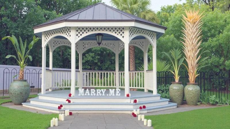 Romantic Gazebo Proposal at a Historic Mansion, New Orleans