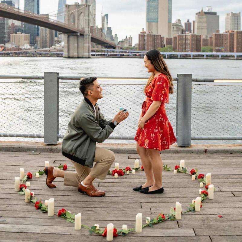 Candle Heart Proposal