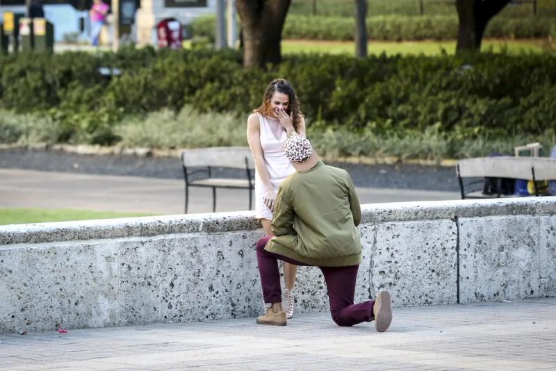 Houston Proposal Photography| Kurtis and Amelia – surprise proposal at Hermann Square, Houston