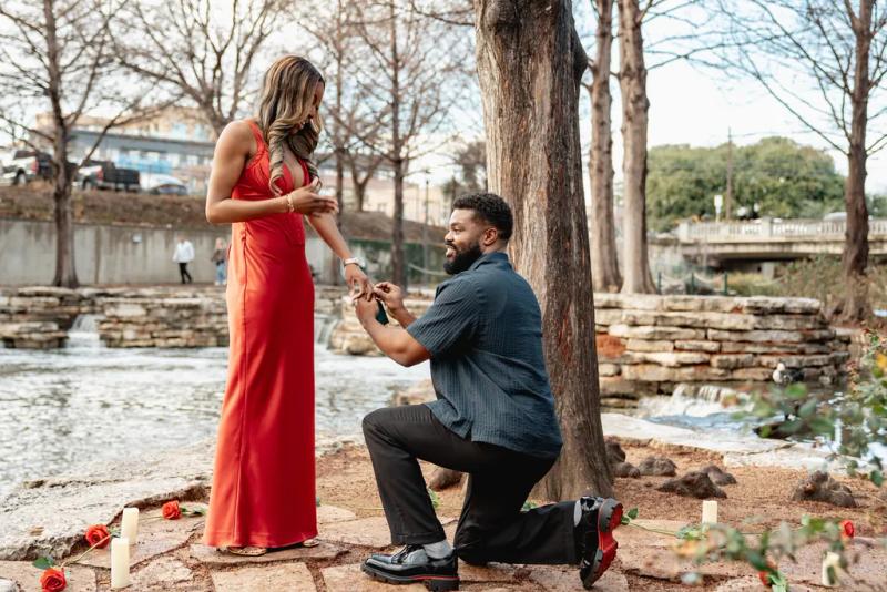 Waterfall Proposal on the San Antonio River Walk – surprise proposal at River Walk, Museum Reach, San Antonio