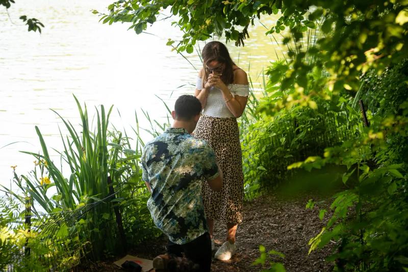 Jake's Picturesque Central Park Engagement Proposal – surprise proposal at The Lake, Central Park, New York