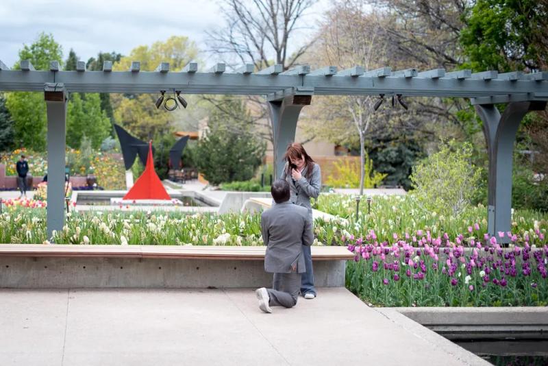 Denver Proposal Photography| Michael and Holly – surprise proposal at Denver Botanic Gardens, Denver