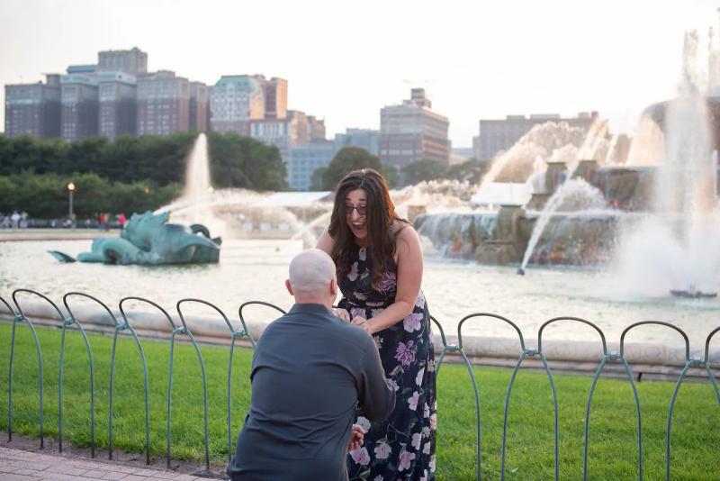 Proposal at Buckingham Fountain, Chicago
