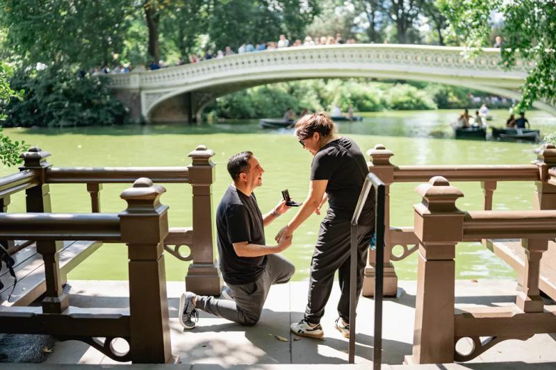Central Park Proposal by Bow Bridge – surprise proposal at Central Park, New York