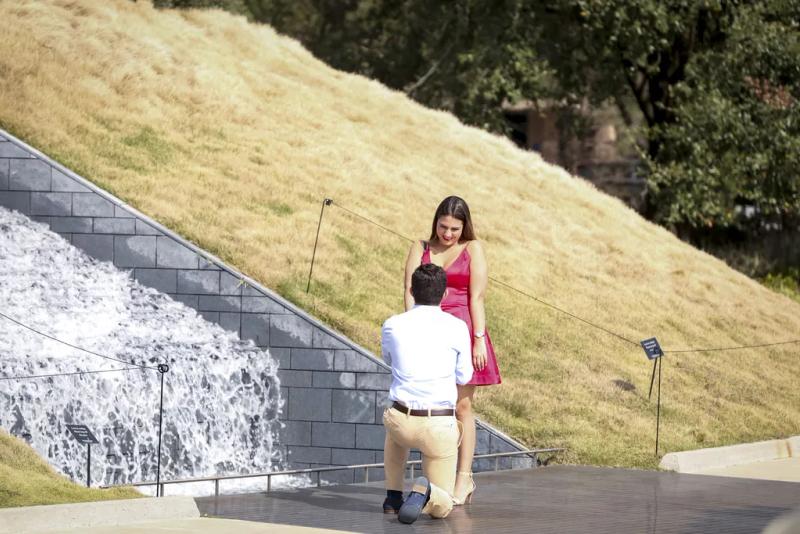 Houston Proposal Photography| Felipe and Valentina – surprise proposal at McGovern Centennial Gardens, Houston