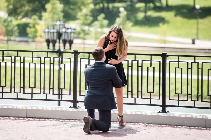 Riverfront Proposal on the Scioto Mile – surprise proposal at Scioto Mile, Downtown Columbus, Columbus