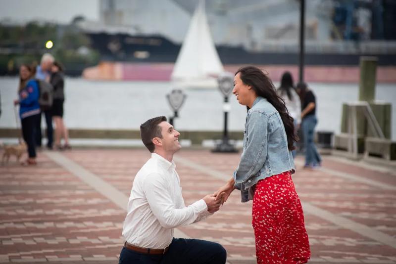Wills beautiful waterfront proposal, Baltimore. – surprise proposal at Baltimore Waterfront, Baltimore